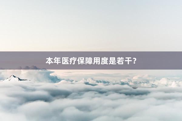 本年医疗保障用度是若干？